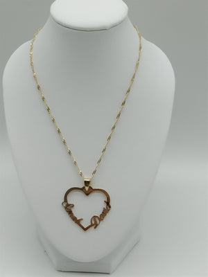 Collier et pendentif coeur personnalisée